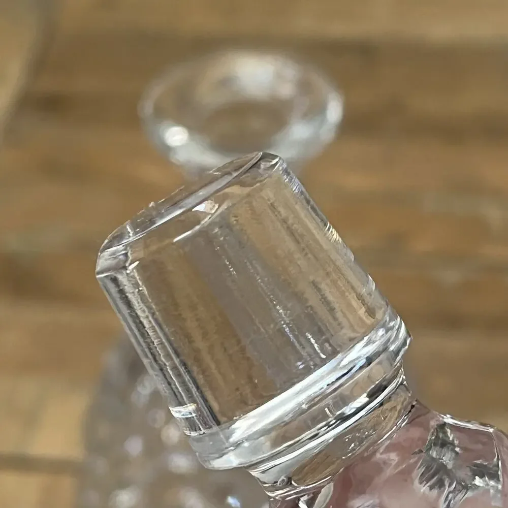 Vintage Bell Shaped Heavy Cut Glass Crystal Liquor Decanter 13